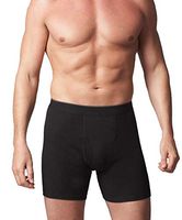 Incontinence Boxer Briefs with 6 Ply Absorbent Waterproof Panel - Kleinert's (Black, 4XL Waist 54-56" in. / Hips 43-44" in.)