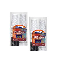 Disposable Coffee Cups with Lids - 16 Ounce, 20 Count (2 Pack)