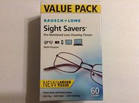 Bauch & Lomb Pre-moistened Lens Wipes to Clean Eyeglasses, Cell Phones, Cameras, Computer Screens and More. 60 Individually Wrapped Wipes