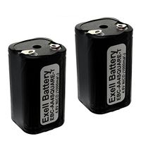 2x Exell Custom 4.8V 1000mAh NiCd 4xAA Square Battery Pack with Tabs