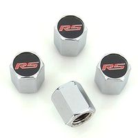 Chevy Camaro RS Logo Chrome Tire Stem Valve Caps