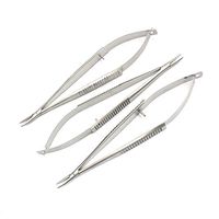 LAJA IMPORTS 3 PCS CASTROVIEJO Needle Holder 5.5 INCH Curved with Lock