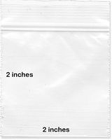 BNY Corner 2 Mil 2x2 Clear Plastic Zip Lock Bags, 2" x 2" Reloc Bag - 500 Counts