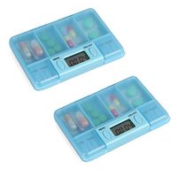 Pill Organizer Weekly Container Wallet Case for 4 Times of a Day for Medication, Vitamin, Supplement, Medicine, Perfect for Travel(2pack)