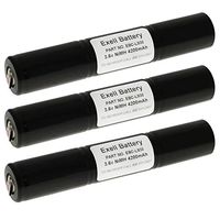 3pc Exell 3.6V NiMH 4200mAh Rechargeable Battery Pack w/Tabs For Lumedyne #026C