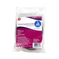 Enema Bags disposable 6 pack 1500cc capacity with pre-lubricated tip and shut off clamp individual poly bag