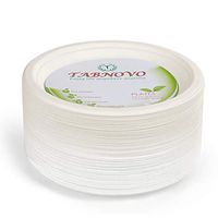 Paper Plates Heavy Duty 9 inches 100 Count Eco-friendly Disposable Dinner Plates Classic White (100 Count)