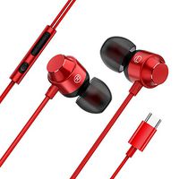 Volity Livoty Wired Earbuds, Type C USB-C in-Ear Wired Earbuds Running Headphones Stereo Earbuds Earphones with Microphone Control for Workout Sports Jogging Gym