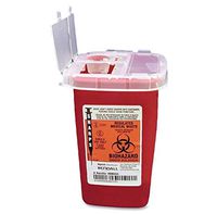 Phlebotomy Sharps Container W/Clear Lid, 1 Qt, Red | Your Choice