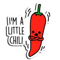 I'm A Little Chili Sticker Pun Stickers Waterbottle Sticker Tumblr Stickers Laptop Stickers Vinyl Stickers