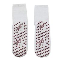 New Breathable Massage Socks Comfortable Tourmaline Magnet Therapy Massager Self-Heating Health Foot Care Socks (White)