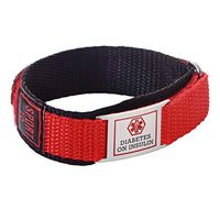 linnalove Diabetes ON Insulin-8.5" Red Sport Medical id Bracelet for Men and Women