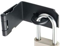 Alise MS9KB-5 Right Angle Padlock Hasp Security Door Clasp Hasp Lock Latch,Stainless Steel Matte Black Finish