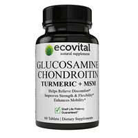 Glucosamine Chondroitin, Turmeric + MSM Joint Structure, Function & Comfort Improves Strength & Flexibility, Powerful Bone Health