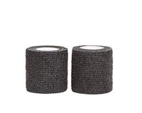 HealiT SafeGrip™ Cohesive Bandage 2inch-Wide Self-Adhering Performance Athletic Wrap Medical Tape, Flexible Breathable, Sports Tape Ideal for Stretch Ankle Sprains, Swelling, Wrist - Black - 2 Pack
