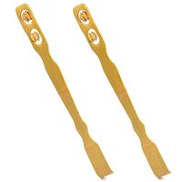 2PCS Eco-Friendly Bamboo Back Body Massager Scratcher Backscratcher Stick with Rollers for Itchy Skin Back 18.5inch Length