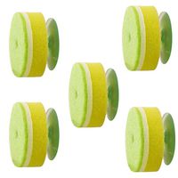 Da.Wa 5Pcs Multi-Function Cleaning Scrunge Scrub Sponge for Smooth Surfaces Furniture Cleaner Kitchen Tools (Green)