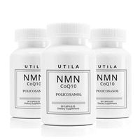 UTILA NMN CoQ10＋Policosanol | Boost Energy, Cellular Repair, Antioxidant, Metabolism, Anti Aging, Muscle | Nicotinamide Mononucleotide Supplement 125mg Per Serving (3)