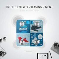 Colorful Retro Roller Skates Human Scale Weight Best Weight Scale Electronic Weight Scale Tracks 8 Key Compositions Analyzer Sync with Fitness Apps 400 Lbs