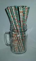 Shabby Chic, Floral Combo, Vintage Paper Drinking Straws -100 COUNT - Twilight Parties