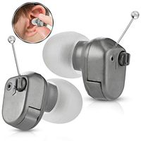 Digital Hearing Amplifier - in-The-Canal (ITC) Pair of in Ear Sound Amplification Devices, Audiologist and Doctor Designed Personal Sound Amplifier for Adults and Sound Enhancer Set by MEDca, Grey