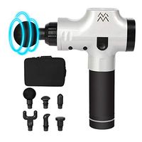 LONABR Massage Gun Deep Tissue Percussion Muscle Massager Handheld Body Massager with 20 Adjustable Speeds and 6 Heads for Pain Relief