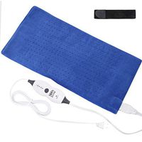 Tech Love XLarge Heating Pad with Fixation Strap for Neck Shoulder and Back Pain Relief XL Moist Heat Pad 12" x 24" Blue