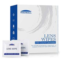 Lens Cleaning Wipes, Pre Moistened Cleansing Cloths Great for Eyeglasses, Tablets, Camera Lenses, Screens, Keyboards and Other Delicate Surfaces - 200 Individually Wrapped Wipes