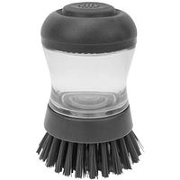 S&T INC. 536301 Soap Dispensing Palm Brush, Charcoal Grey