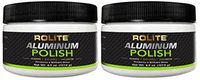 Rolite Aluminum Polish (4.5oz) for All Aluminum & Bare Metal Surfaces, Canoes, Jon Boats, Pontoons, Diamond Plate, Aluminum Non-Coated Wheels 2 Pack