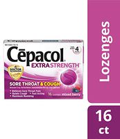 Cepacol Maximum Strength Throat and Cough Drop Lozenges, Mixed Berry, 16 Count (Pack of 3)