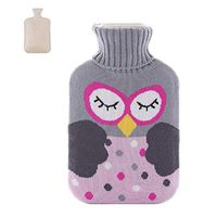 1L Cute Hot-Water Bottle Water Bag Water Injection handwarmer Pocket Owl Pink