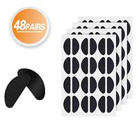 48-Pairs Eyeglass Nose Pads Self Adhesive, Soft Foam Nosepads Non-Slip Silicone Nose Pad Cushion for Glasses, Sunglasses (Black - 48Pairs)