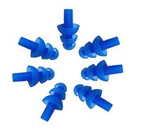 5 Pairs Soft Silicone Swimmer Earplugs Waterproof Flexible Gel Ear Plugs for Swimming or Sleeping (Blue)