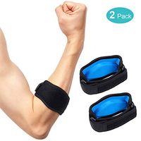 Tennis Elbow Brace, Elbow Strap with Compression pad, Adjustable Tennis Elbow Support for Men and Women, Effective Pain Relief for Tendonitis and Tennis and Golfer's Elbow, Injury Prevention, 1 Pair