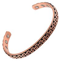 MAGNETJEWELRYSTORE Copper Magnetic Therapy Bracelet High Power Weave