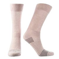 Doctor's Choice Women's Diabetic & Neuropathy Socks, Non-Binding Cushion Crew with Aloe, Antimicrobial, Ventilation, and Seamless Toe, Single Pair, Pink, Womens Shoe Size 6-10