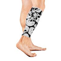 AHOMY Sports Calf Compression Sleeves Black White Skull Camouflage Leg Compression Socks for Men and Women