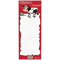 Udderly Important Things Magnetic Animal Print Notepad by LazyOne | 50 Easy Tear Off Sheets Of Paper (ONE SIZE)