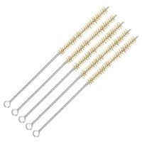 uxcell Test Tube Brush 12mm Dia Twist Handle Bristle Wash Tubing Cleaning Brushes 5pcs