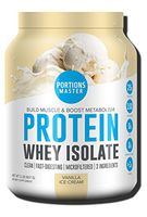Portions Master Cold-Processed, CFM 100% Whey Protein Powder. All-Natural Fast-Digesting Sweetened with Stevia (Vanilla Ice-Cream, 2 LB)