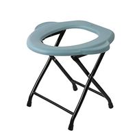 Zhong Non-Slip Widening to Increase The Elderly Pregnant Women Toilet Folding Chair Chair Toilet Chair Stool 1.0 Thick