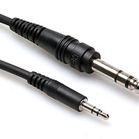 HOSA CMS-105 - Stereo Interconnect Cable Adapter 3.5 mm TRS to 1/4 in TRS - 5 ft