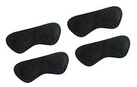 VSUDO Leather Shoe Heel Liner, Shoe Heel Insert, Heel Cushion Inserts, Heel Pads, Heel Insoles, Heel Grips, Design for Men or Women Loose Shoes, Protect Your Heel[2 Pairs-Black-Leather]