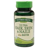 Nature's Truth Ultra Hair, Skin & Nails plus Biotin Coated Caplets - 60 ct, Pack of 4