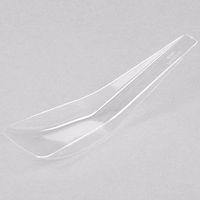 Fineline Tiny Temptations 6505-CL 5" Tiny Tensils Disposable Clear Plastic Spoon - 200/Case