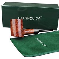 FULUSHOU Mediterranean Briar Wood Tobacco Pipe, Hammer Desktop Tobacco Pipe