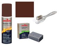 Pedag Suede Cleaner and Textile Color Restorer, 3 pc Cleaning and Care Kit for Shoes and Boots, Made in Germany, Medium Brown