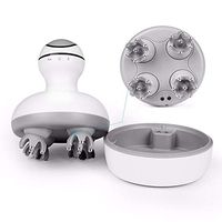 XYWN Electric Scalp Head Massager, Portable Handheld Massager with 4 Removable Heads Attachments, for Neck Arm Leg Scalp Face, IPX7 Waterproof