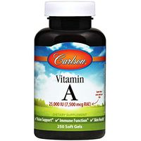 Carlson - Vitamin A, 25000 IU (7500 mcg RAE), Vision & Skin Health, Immune Function, 250 Soft gels